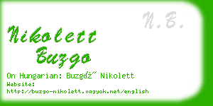 nikolett buzgo business card